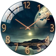 Orologio da Parete in Vetro Ronde 30cm Silenzioso Senza Tocco Decorativo per Salotto Cucina Camera da Letto Corridoio Ufficio