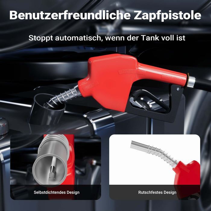Serbatoio mobile per trasporto gasolio da 120 l con pompa 180 W da 40 l/min, serbatoio carburante portatile, contenitore trasporto per diesel