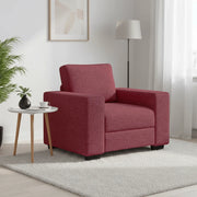 Poltrona Rosso Vino 100x77x82 cm in Tessuto 4105149