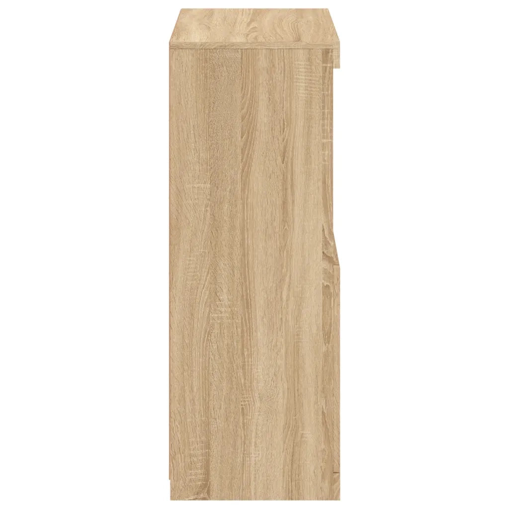 Mobile laterale con pratica illuminazione a LED contenitore 60,5 x 37 x 100 cm legno composito rovere Sonoma 02_0049358