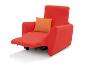 Copripoltrona Reclinabile Easy Long Sofa Cover In Tinta Unita - Poltrona - Rosso Cardinale 130