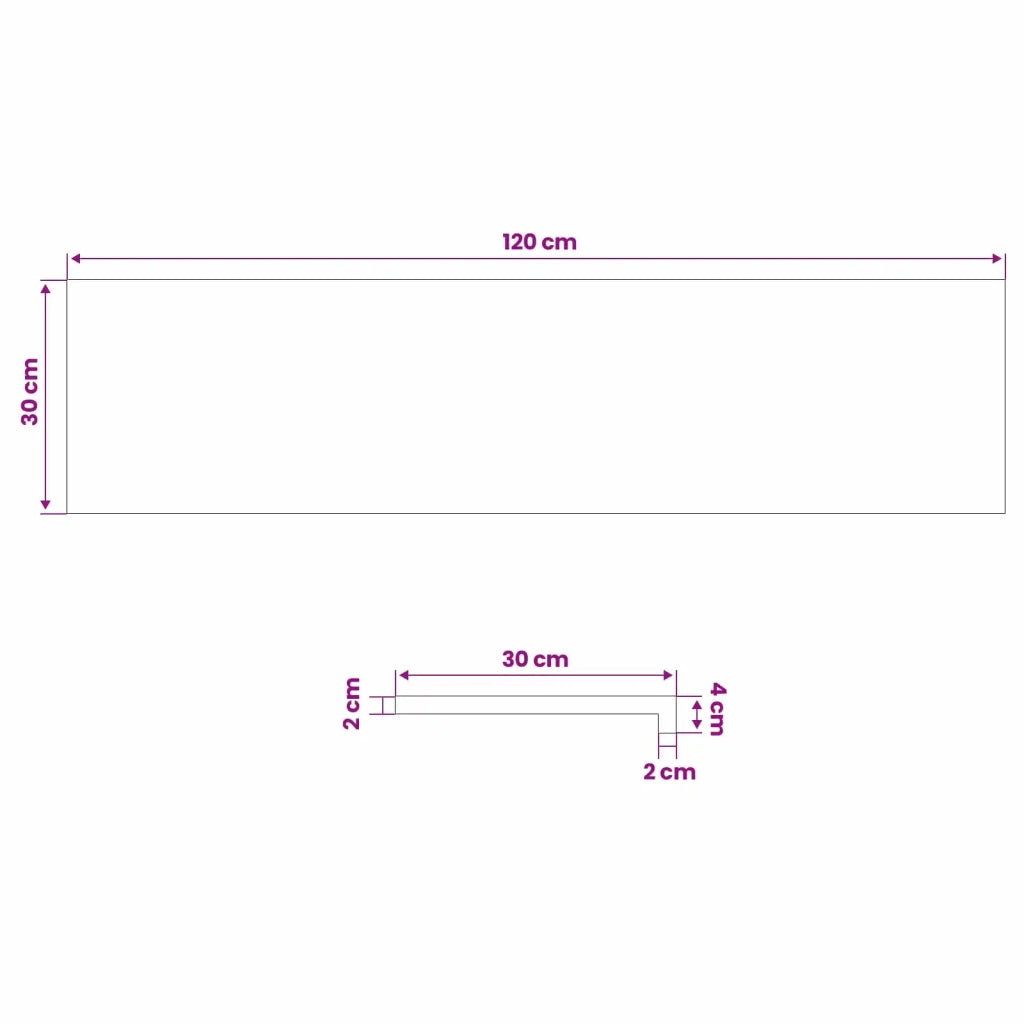 Tappeti per scale 4 pz 120 x 30 x 2 cm Vernice 3446219