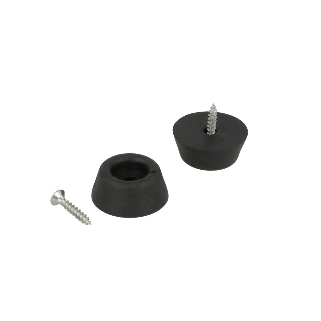 Paracolpi fermaporta con foro e viti Ã˜ 29 mm. 8 pz.