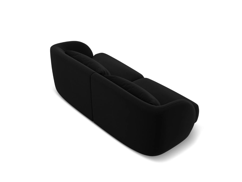 Cosmopolitan Design - Divano "Tulum" 2 posti in velluto nero 