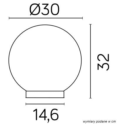 Lampada da giardino sfera bianco nero 1xE27 Ø30 SU-MA