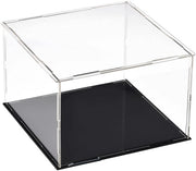 Vetrina per azioni 4 facce trasparente - Vetrina per azioni - Displaycase con base nera - Protezione stoffa impermeabile - Dimensioni interne 15x15x10 cm - Displaycase