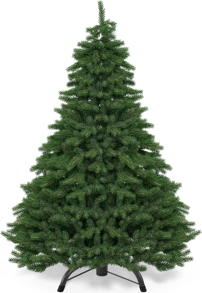 ® Albero di Natale Finto Verde 140 cm 470 Punte Incl. Base in Metallo Abete Artificiale PVC Effetto Realistico