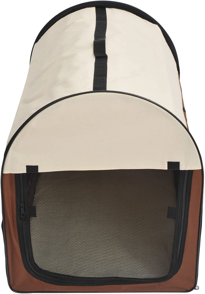 Trasportino per Cani e Gatti Pieghevole 70x51x59 cm in Tessuto Oxford Marrone