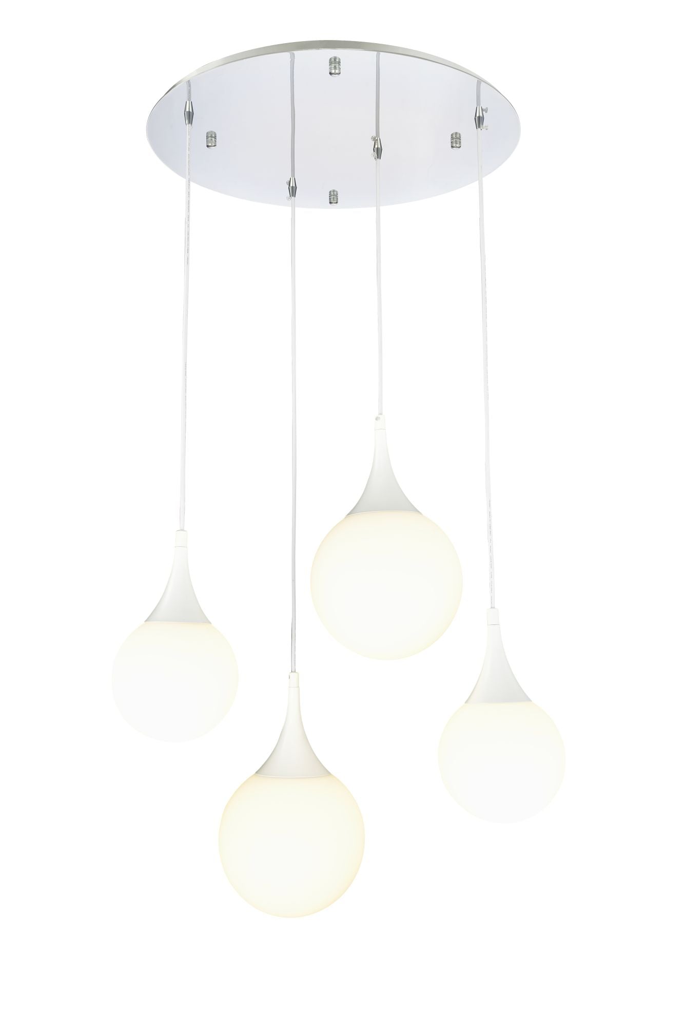 Lampada pendente Pendant in Metallo Dewdrop Bianco