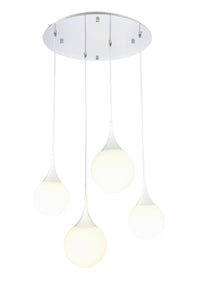 Lampada pendente Pendant in Metallo Dewdrop Bianco