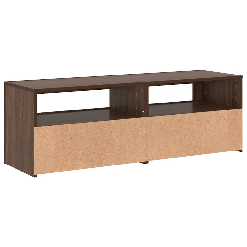 Mobile Porta TV con Luci LED Rovere Marrone 120x35x40 cm cod mxl 14094