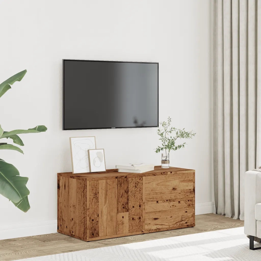 Mobile Porta TV Legno Antico 80x34x35,5 cm Legno Multistrato 856010