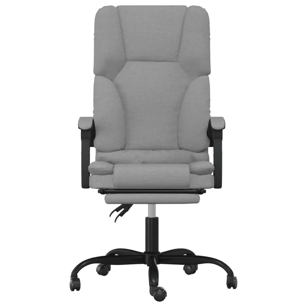 Sedia da Ufficio Massaggio Reclinabile Grigio chiaro in Tessuto 349675