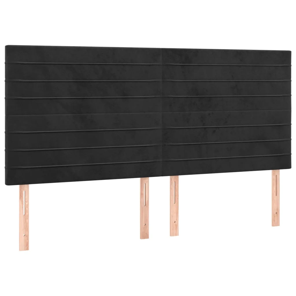 Giroletto senza Materasso-Struttura Letto Nero 160x200 cm in Velluto 118317
