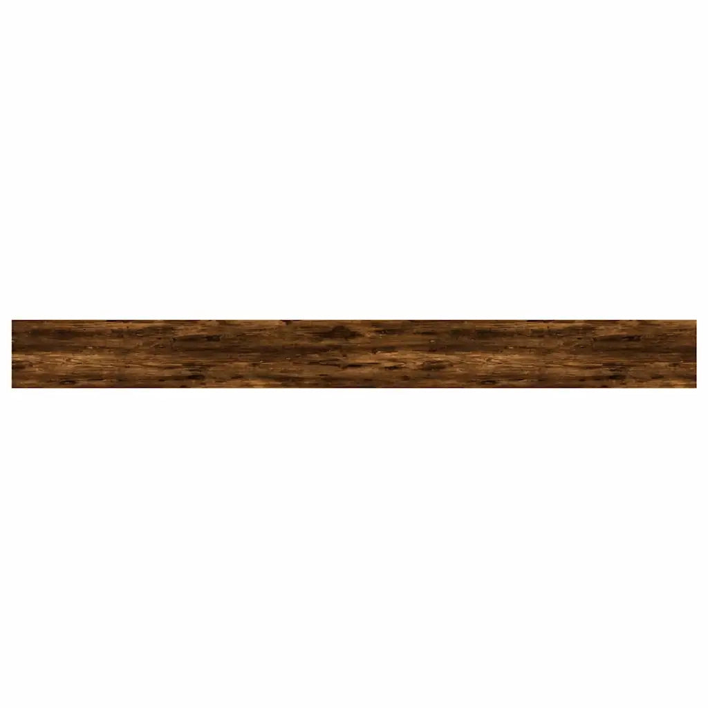 Mensole Parete 4pz Rovere Fumo 100x10x1,5 cm Legno Multistrato 838285