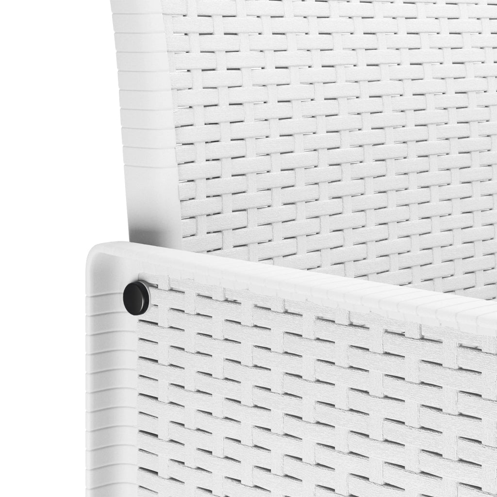Sedie da giardino 4 pcs Bianche Polyrattan
