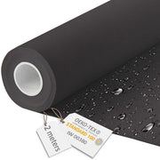 Tela Acquastatica per metro 160 cm largo - Tessuto acqua resistente 220 g/m2 600D - Tela impermeabile per metro Nero 2M