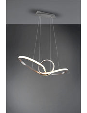 Sospensione Sansa Led 28w Dimmerabile Nichel L80 cm Trio Lighting