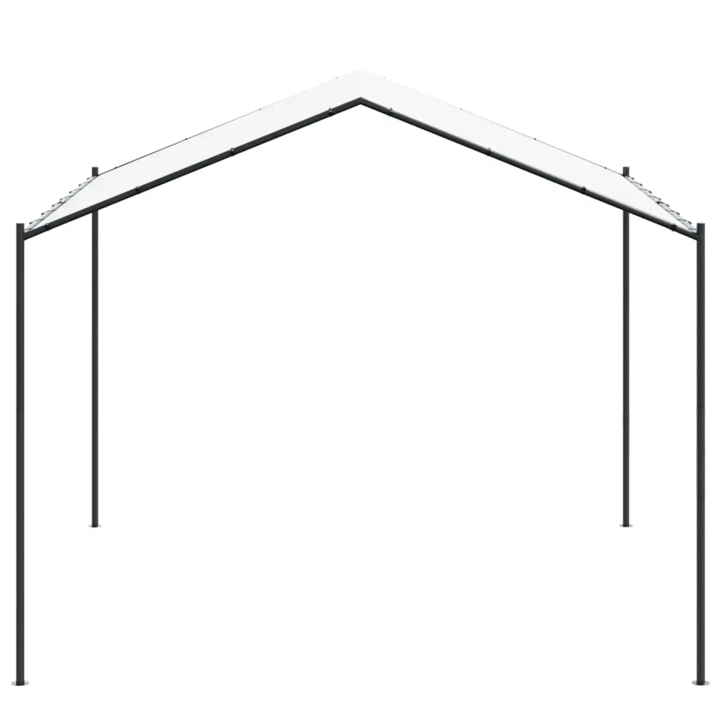 Gazebo 4 x 4 x 2,6 m Bianco Acciaio e Poliestere 180 gsm