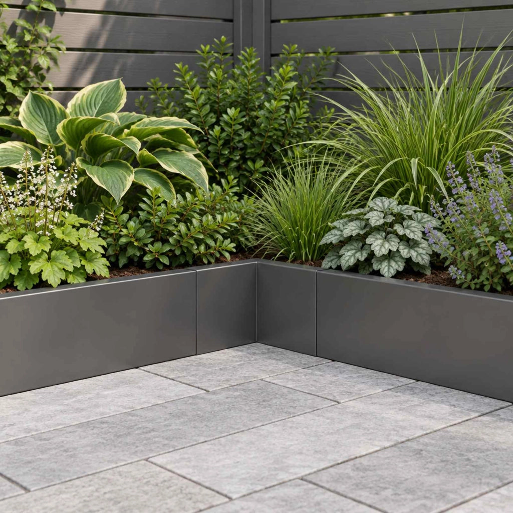 Muro di contenimento 50 x 50 x 30 cm Acciaio Nero 8015157