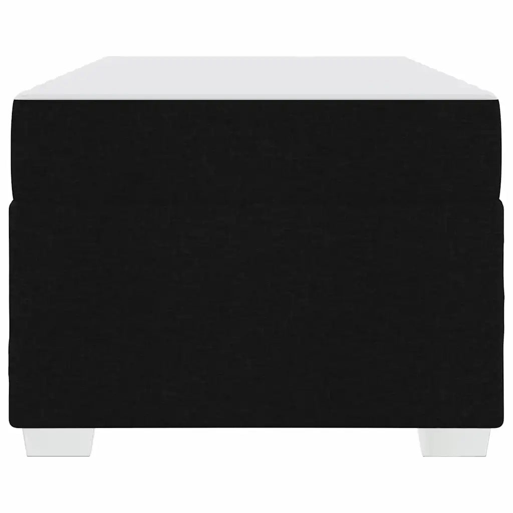 Struttura del letto con materasso Nero 80 x 200 cm Tessuto