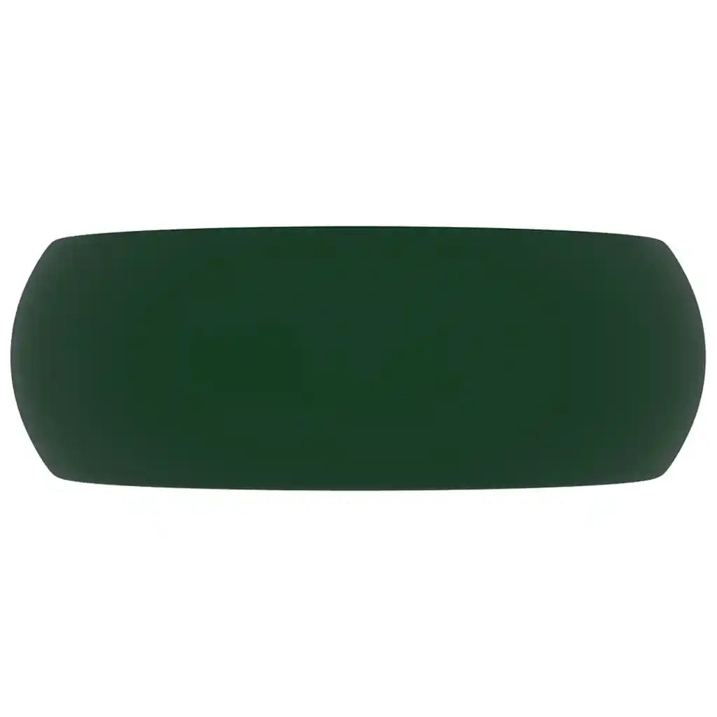 Lavandino Lusso Rotondo Verde Scuro Opaco 40x15 cm in Ceramica cod mxl 41500
