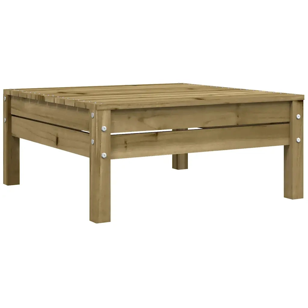 Poggiapiedi da Giardino con Cuscino in Legno Impregnato di Pino 838168