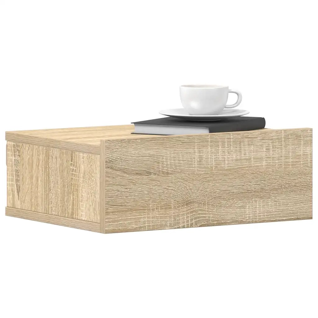 Comodini Pensili 2pz Rovere Sonoma 40x30x15cm Legno Multistrato 800313