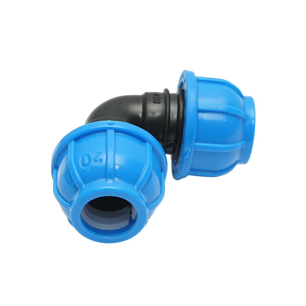 Gomito di compressione D20x20mm PN16, per sistemi di irrigazione