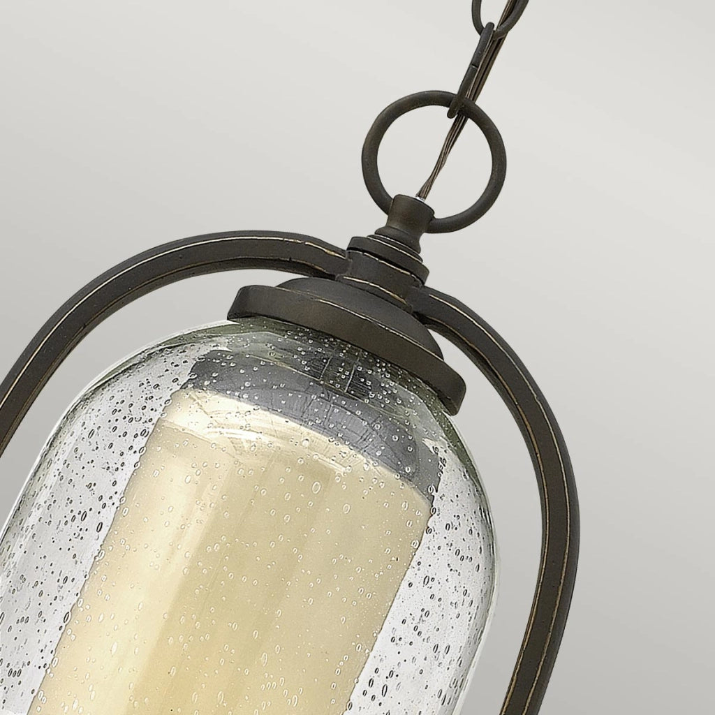 Lampada sospensione esterna loft bronzo E27 Hinkley Quincy