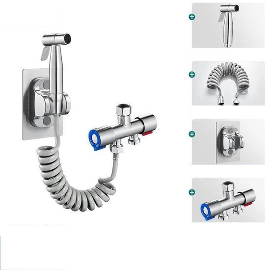Kit di pistola ad aria di 4 pezzi (incluso 2 m tubo telescopico + pistola ad aria + beugel senza penna + guida in acciaio inossidabile)