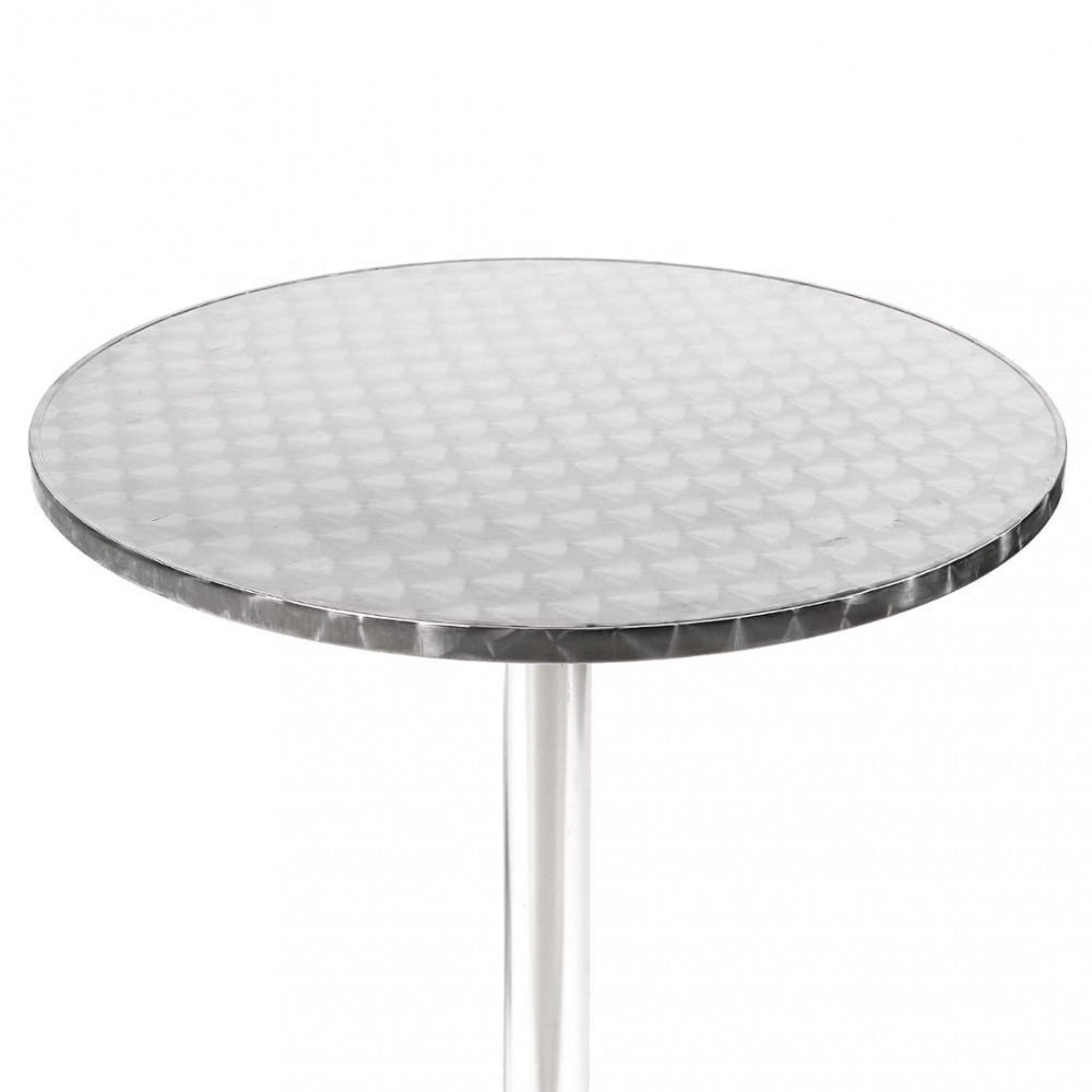 Tavolo a Colonna Ø70x70 h cm in Alluminio Grigio