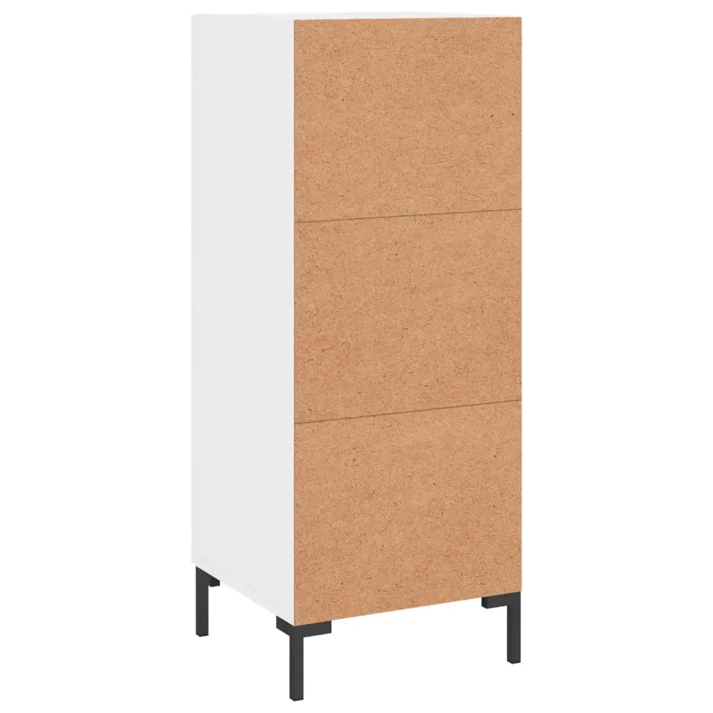 Credenza-Buffet-Armadio da cucina Bianco Lucido 34,5x34x90 cm in Legno Multistrato 366468