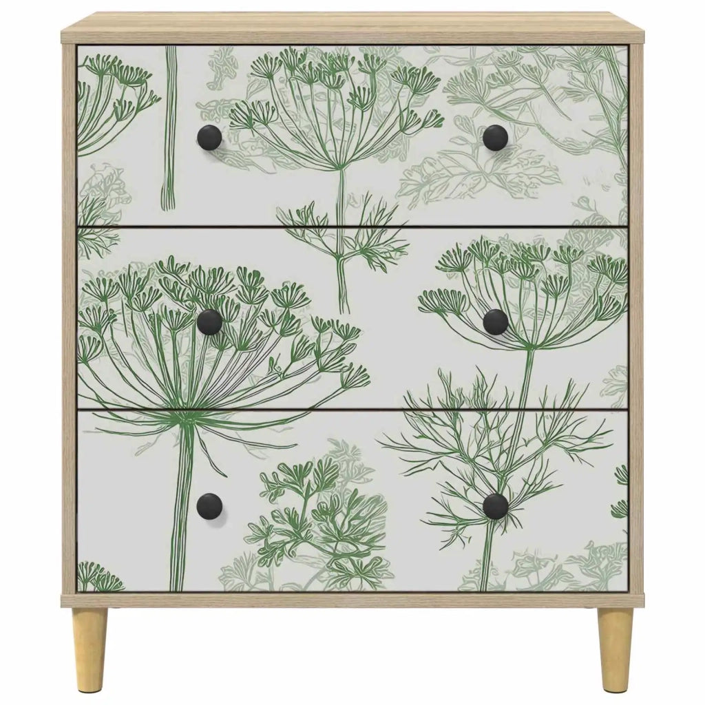 Cassettiera GOTHA Stampa di albero verde 66 x 36,5 x 75 cm 8007368