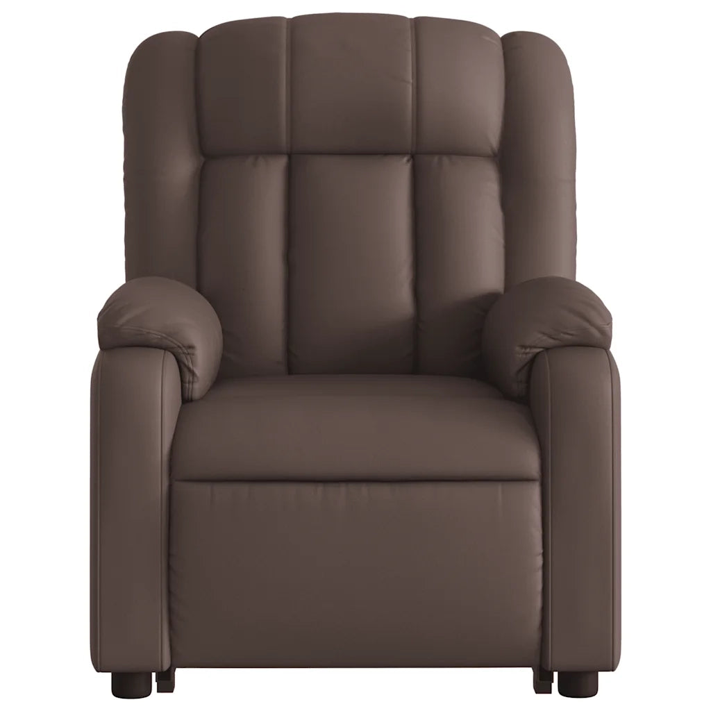 Poltrona Alzapersona Reclinabile Marrone in Similpelle 3205266