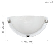 Applique Contemporanea Salome Acciaio Cromo 1 Luce E27