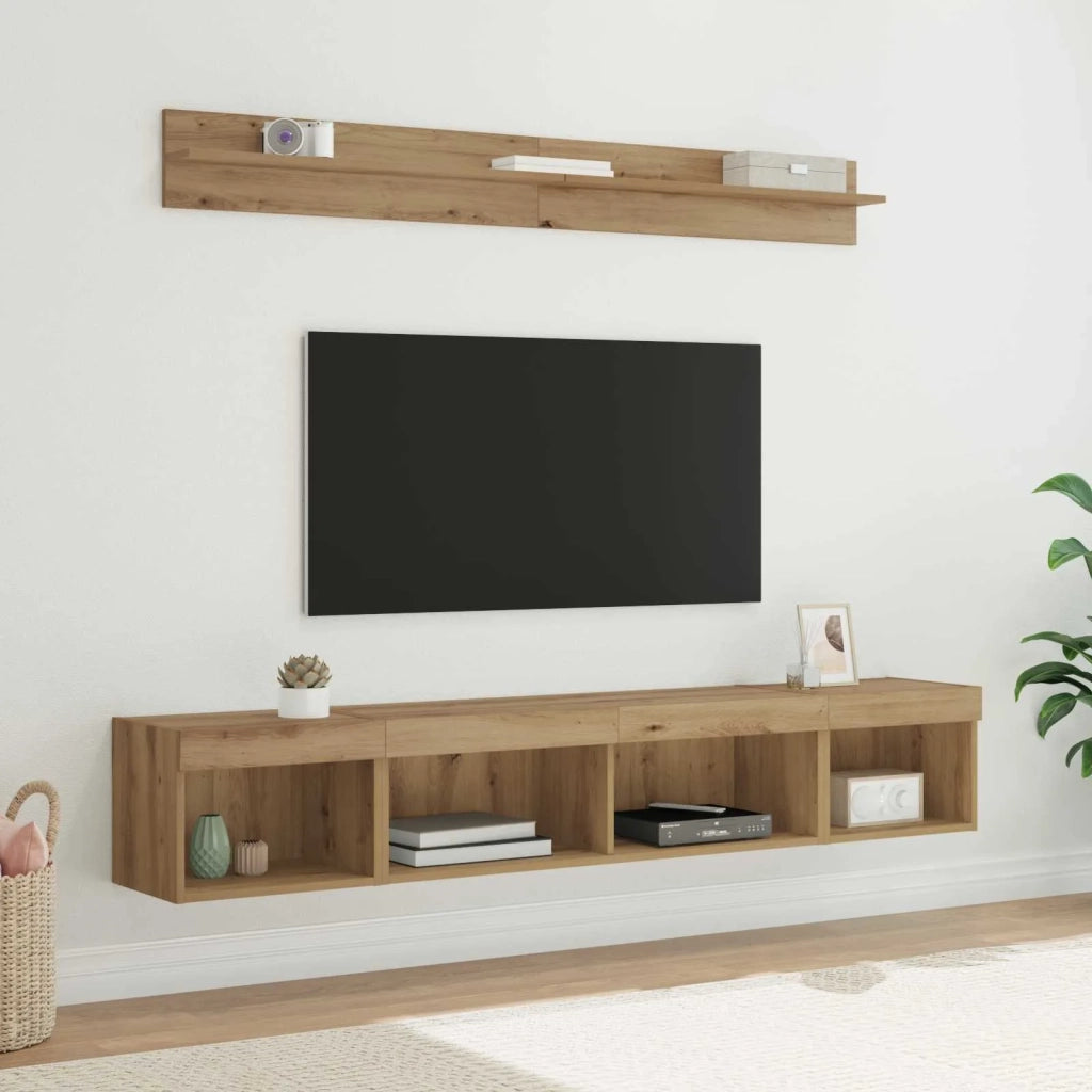 Set di Mobiletto da TV a Parete 5 pcs Rovere artigianale 3402953