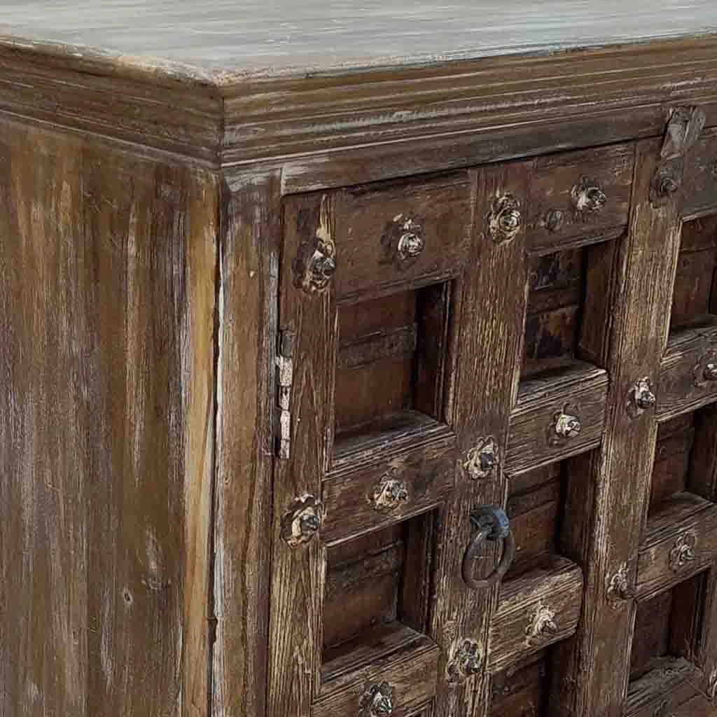 Credenza artigianale in legno marrone 115x51x98h cm