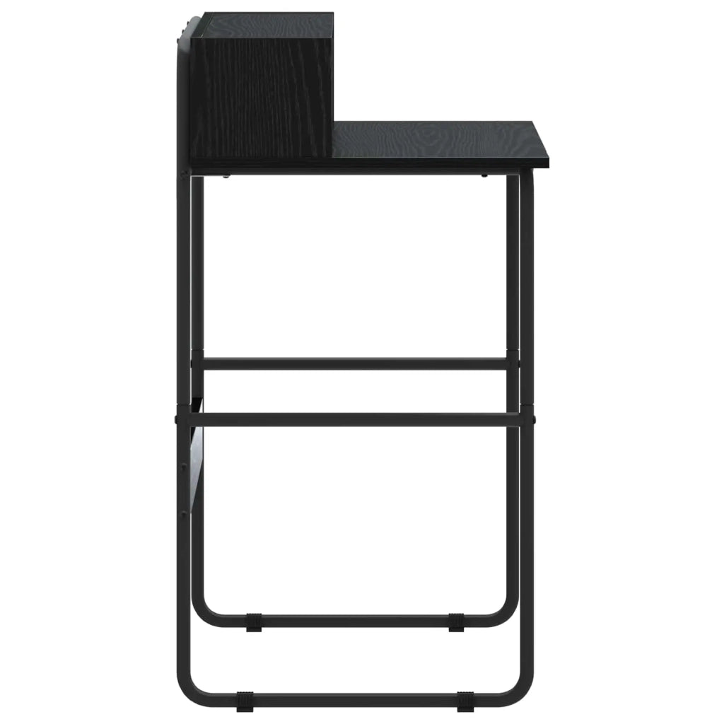 Scrivania con Spazio di Archiviazione Rovere Nero 8008014
