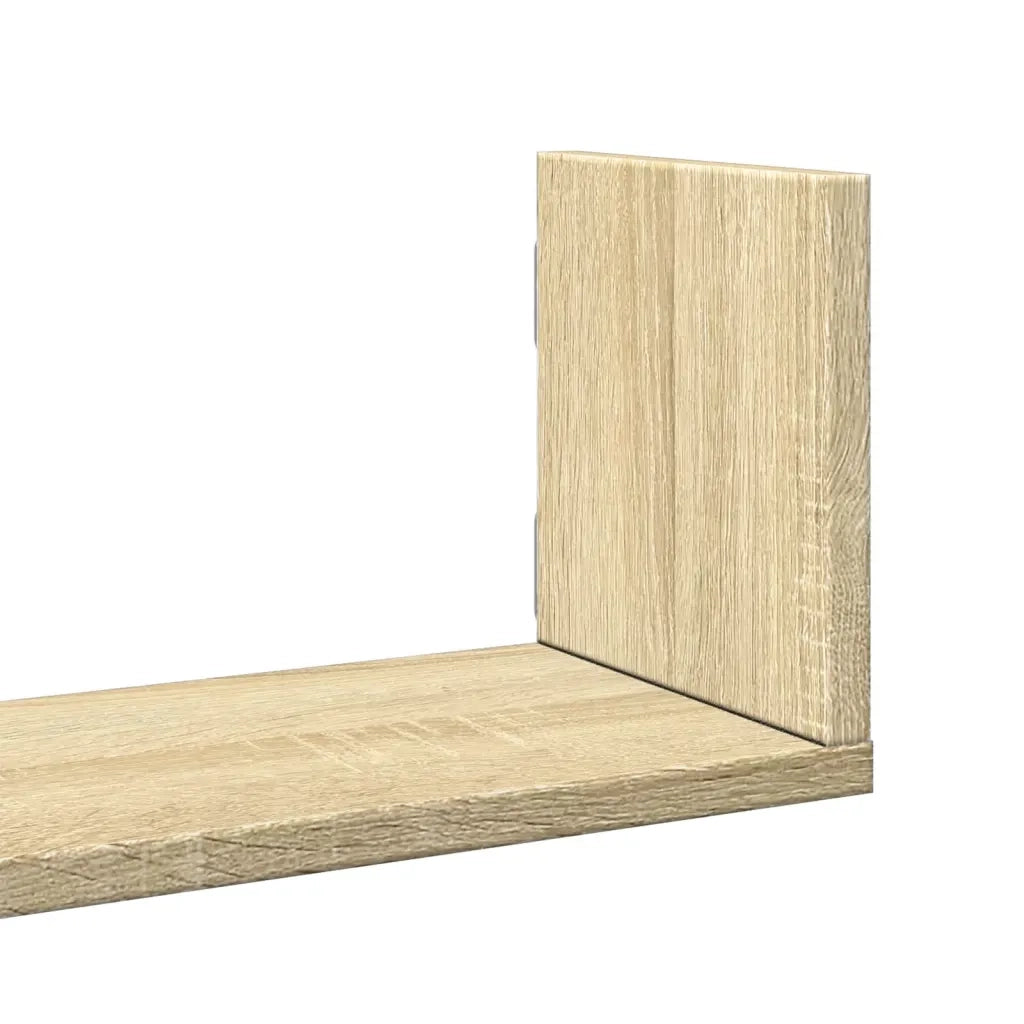 Mensole a Parete 3pz Rovere Sonoma 80x18x18 cm in Truciolato 853292