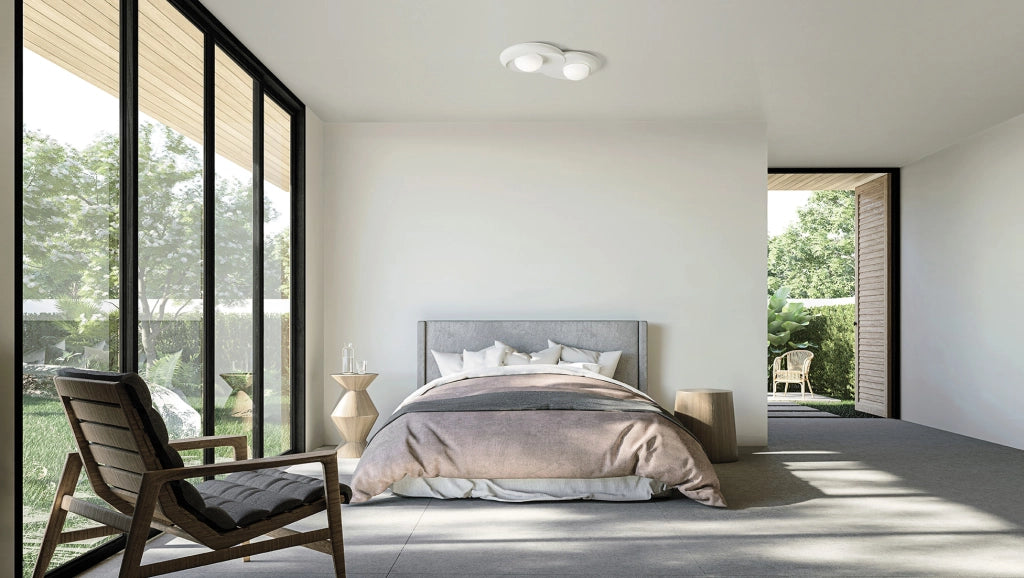PITANE Parete/Soffitto in gesso  Con Vetro 2 Luci attacco GX53 39x33cm