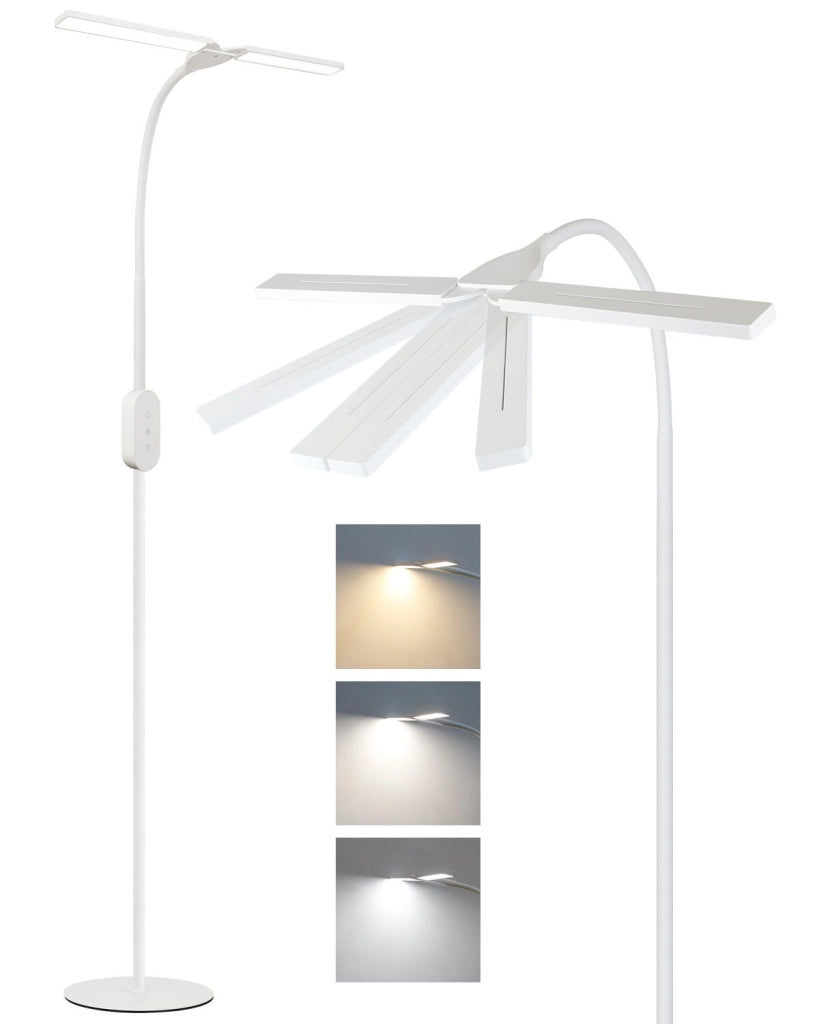 ZMH Lampada da Terra a LED Dimmabile Luce di Lettura LED 9W Timer Memoria Tocco Regolabile