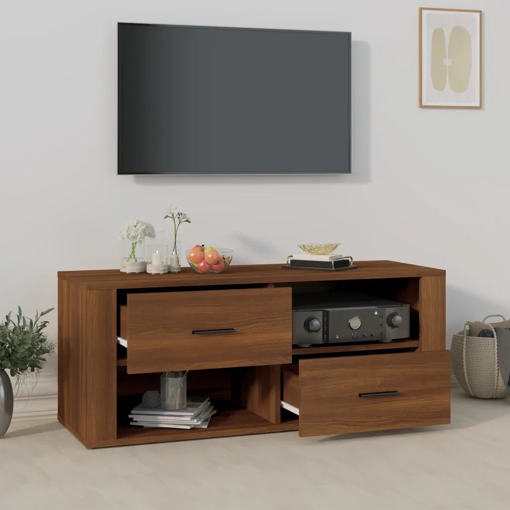 Mobile TV-Credenza per TV-Console TV Rovere Marrone 100x35x40 cm in Legno Multistrato 174869