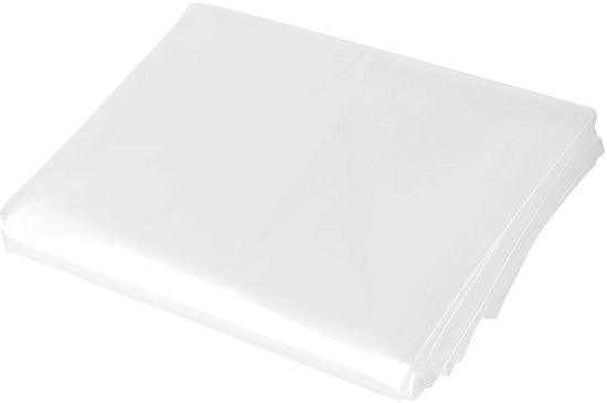 Pannelli di plastica in polietilene 3m x 4m - Folie plastica pesante - Pannelli di copertura per giardino - Protezione per la piattaforma di costruzione - Resistenti alla abrasione - Translucidi - Folie plastica.