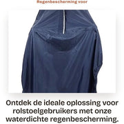 Capuchon per sedia a rotelle - Protezione da pioggia impermeabile - Poncho per sedia a rotelle - Realizzato in nylon soffice - Disegno antiscivolo - Riutilizzabile