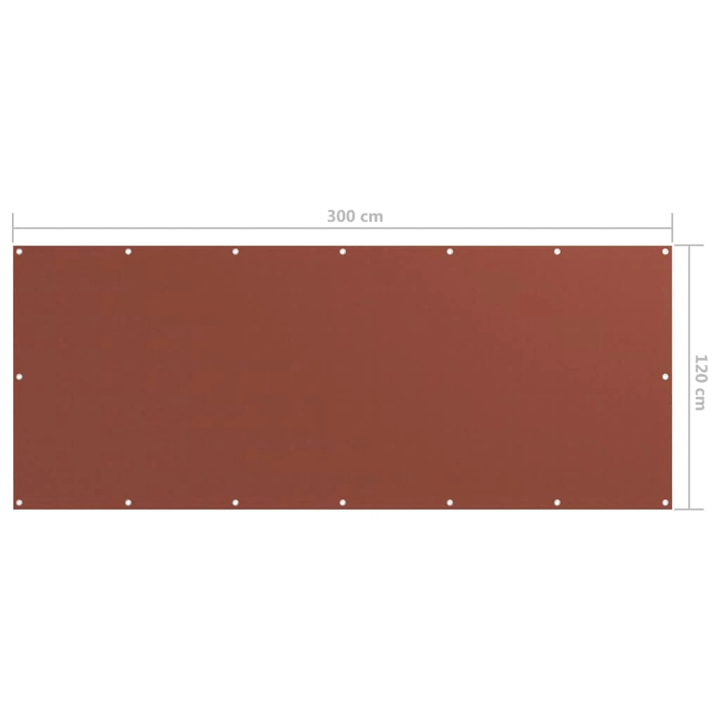Paravento per balcone 120 x 300 cm tessuto oxford terracotta 02_0010399