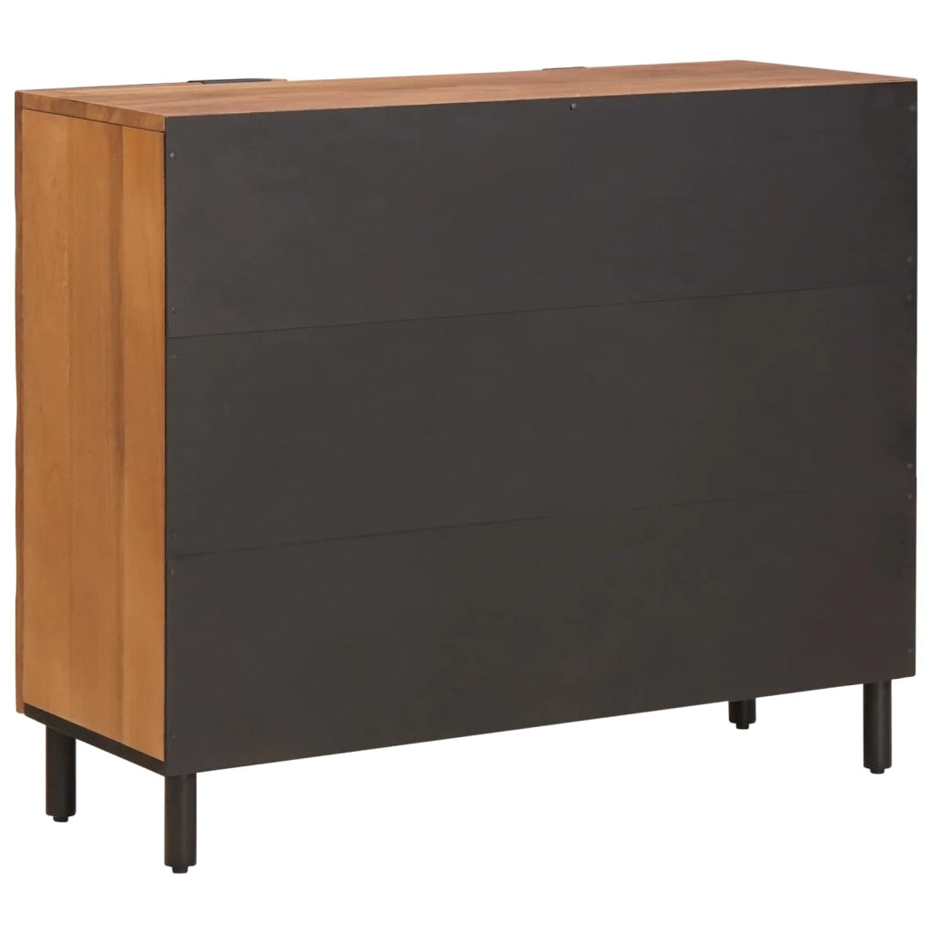 Credenza con porta Finitura Marrone Acacia 90 x 33 x 75 cm 4017928