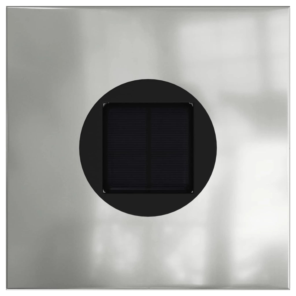 Faro LED solare per sentieri 2 pz Argento Acciaio zincato CFW8380493