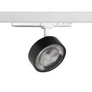 Hole - Proiettore LED a binario trifase 13W 3000K CRI90 IP20 ottica 38° in alluminio pressofuso, finitura bianco/nero - Rossini Group
