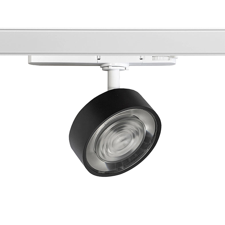 Hole - Proiettore LED a binario trifase 13W 3000K CRI90 IP20 ottica 38° in alluminio pressofuso, finitura bianco/nero - Rossini Group
